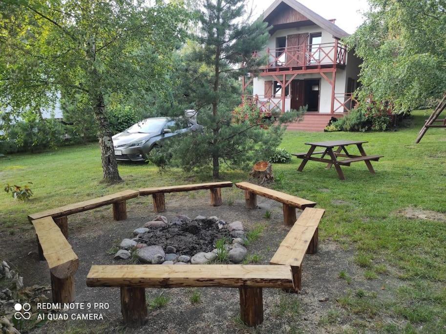 Domek Wypoczynkowy Caloroczny U Agi Z Balia Z Jacuzzi I Sauna Przezmark Exterior foto