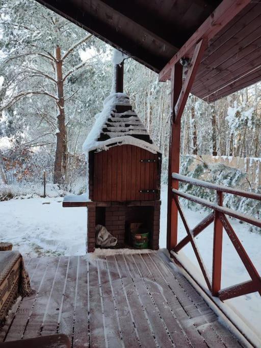 Domek Wypoczynkowy Caloroczny U Agi Z Balia Z Jacuzzi I Sauna Przezmark Exterior foto