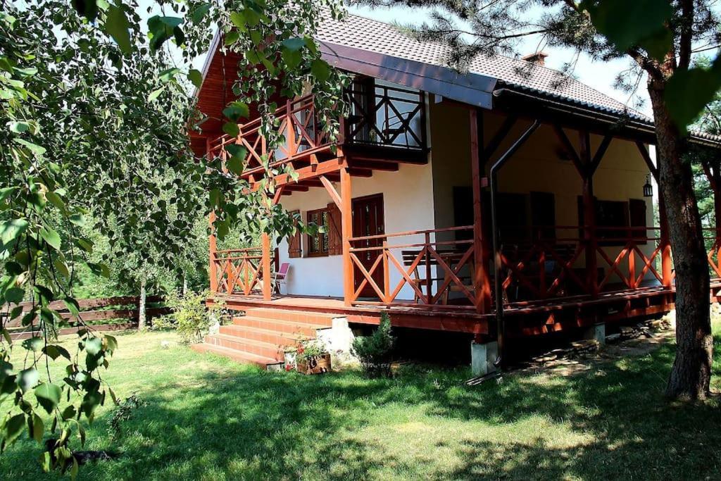 Domek Wypoczynkowy Caloroczny U Agi Z Balia Z Jacuzzi I Sauna Przezmark Exterior foto