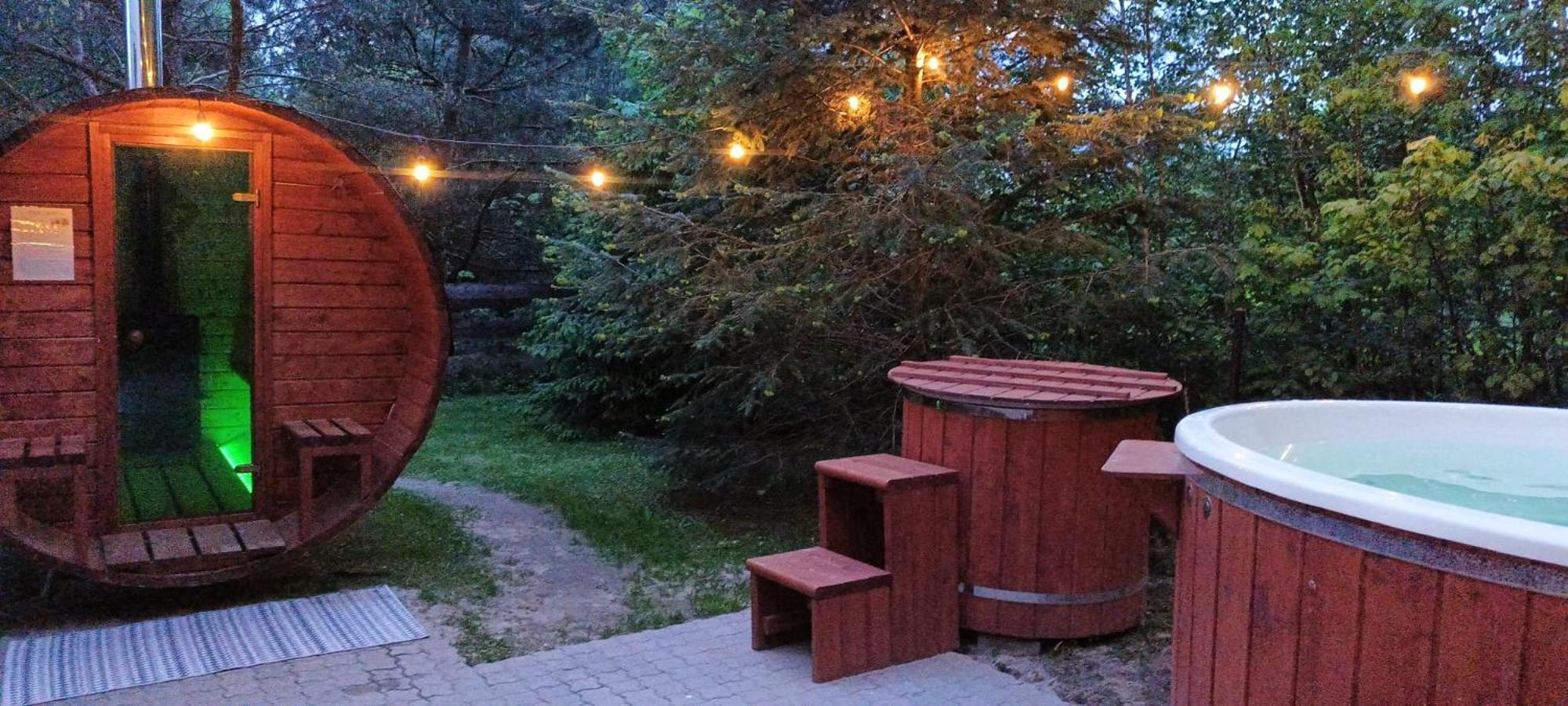 Domek Wypoczynkowy Caloroczny U Agi Z Balia Z Jacuzzi I Sauna Przezmark Exterior foto